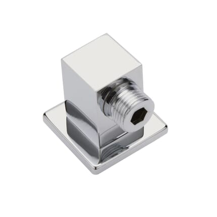 Gomito d' Uscita Rotondo in Ottone - Cromato - Kubix