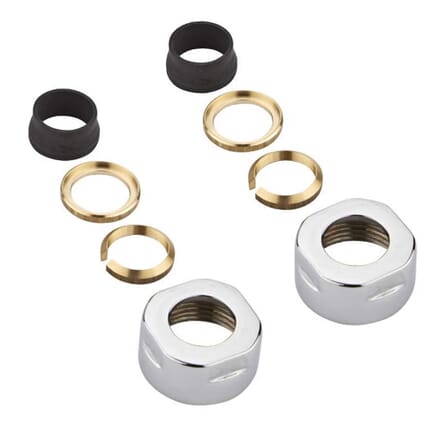 Paio di Valvole Manuali a Squadra con Adattatore per Radiatori e Scaldasalviette per Tubi in Rame 16mm