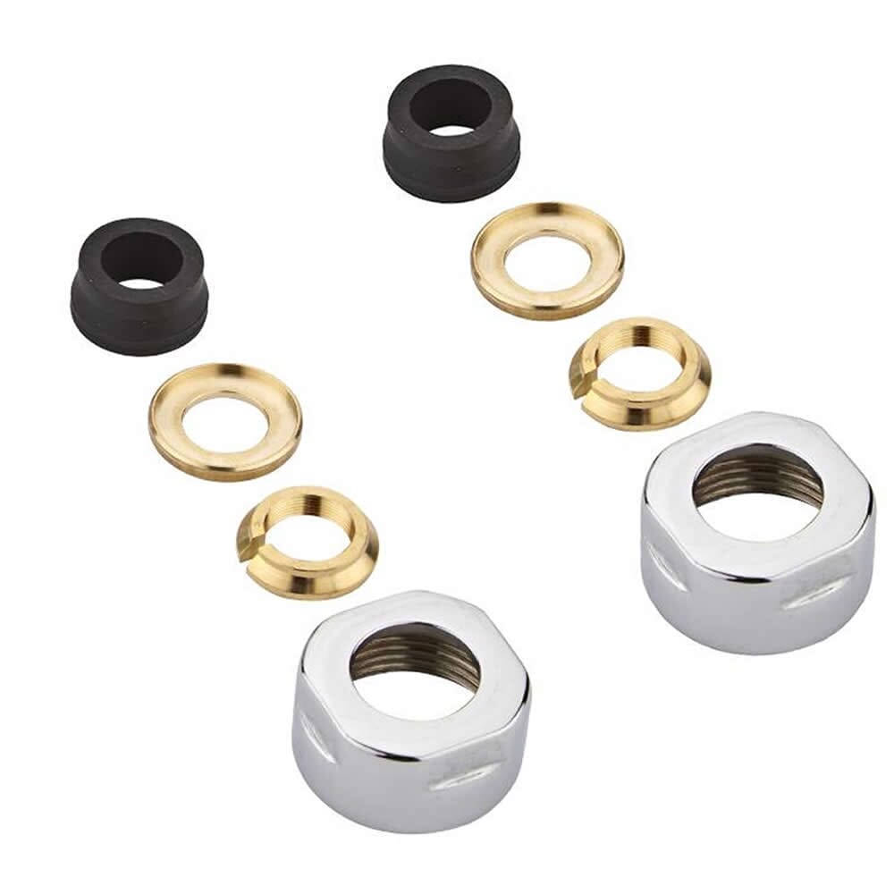 Paio di Valvole Termostatiche a Squadra con Adattatore per Radiatori e Scaldasalviette per Tubi in Rame 12mm