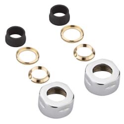 Coppia di Valvole Termostatiche Angolari con Adattatore per Radiatori e Scaldasalviette - 15mm - Cromate