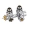 Valvole Termostatiche a Squadra per Radiatore e Scaldasalviette con Attacco Centrale Complete di Adattatori per Tubi Multistrato 14mm - Multiblock H