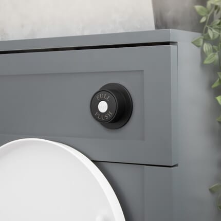Placca di Comando WC Rotonda - Nera