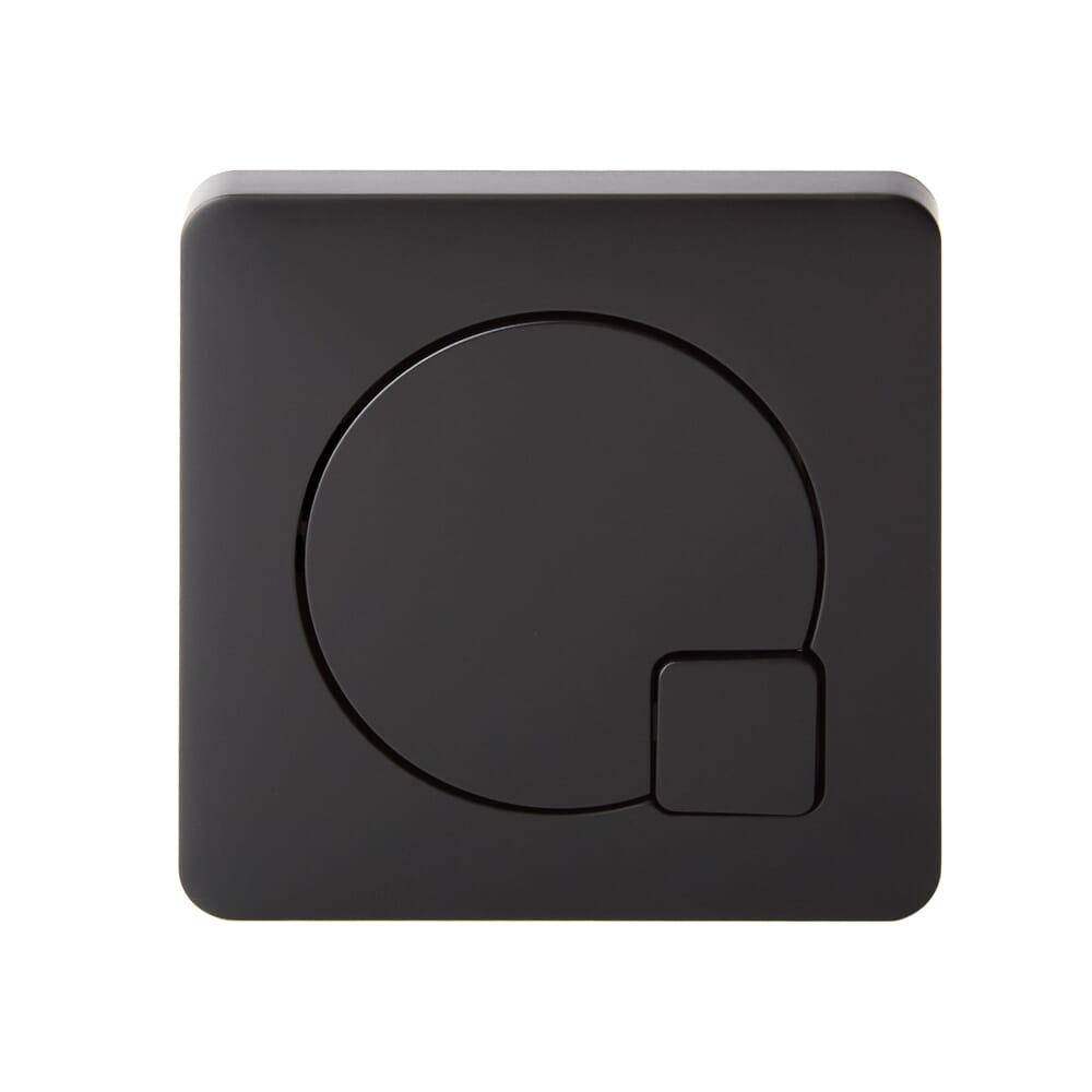 Placca di Comando WC Quadrata - Nera