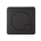 Placca di Comando WC Quadrata - Nera
