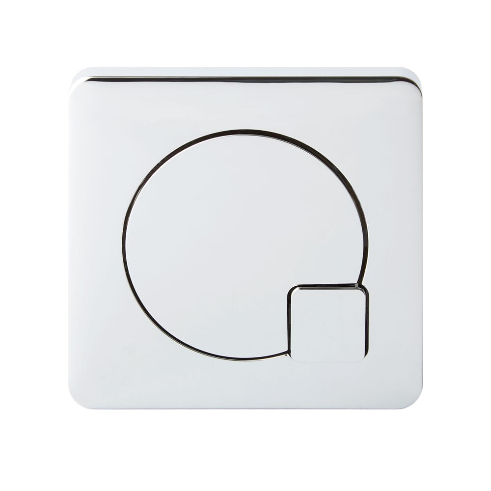 Placca di Comando WC Quadrata – Cromata