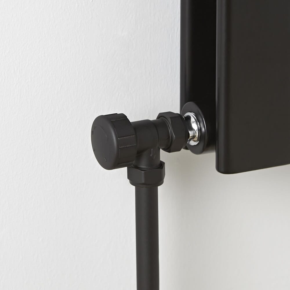 Coppia di Tubi per Allacciamento Radiatori con Finitura Nera