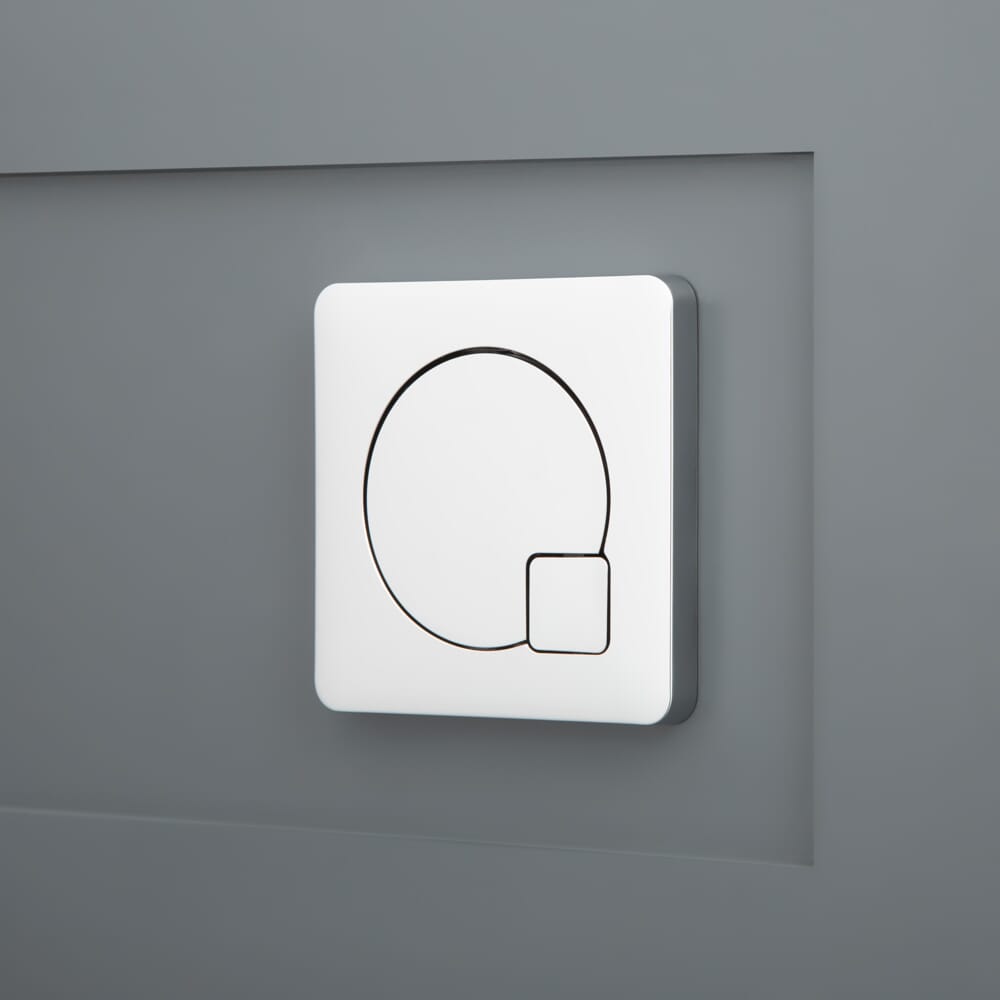 Placca di Comando WC Quadrata – Cromata