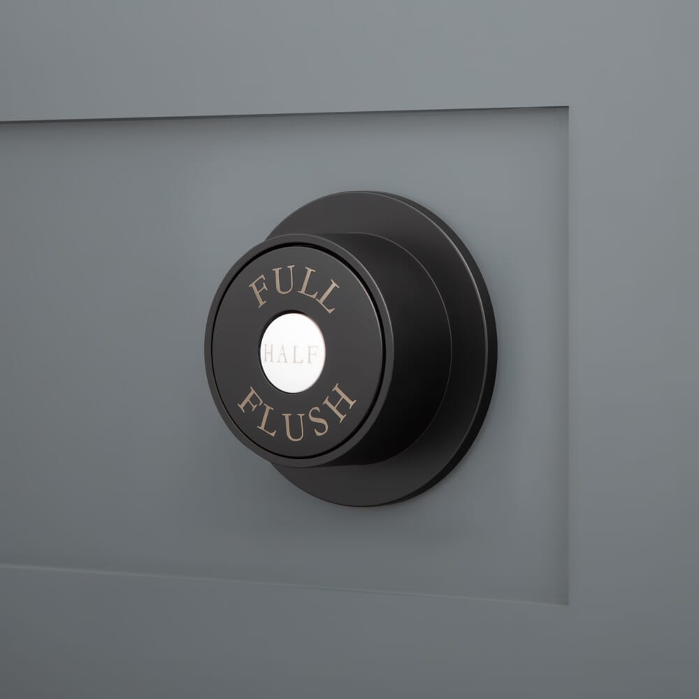 Placca di Comando WC Rotonda - Nera