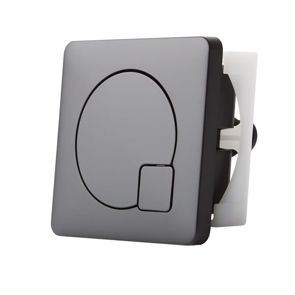 Placca di Comando WC Quadrata - Nera