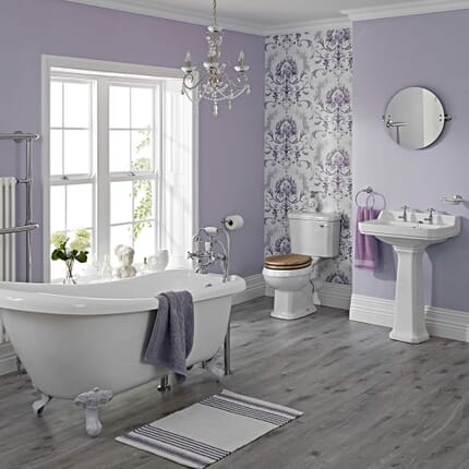 Set Completo per Stanza da Bagno con Vasca, Lavabo e Sanitario e Rubinetteria - Carlton