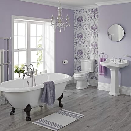 Kit Completo per Stanza da Bagno con Vasca, Lavabo, Sanitario e Rubinetteria - Carlton