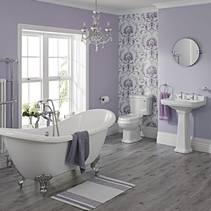 Set Completo per Stanza da Bagno con Vasca, Lavabo e Sanitario- Carlton