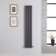 Radiatore di Design Verticale Antracite - 1400mm x 236mm - Pannello Doppio - Revive