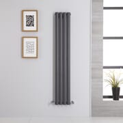 Radiatore di Design Verticale Antracite - 1400mm x 236mm - Pannello Singolo - Revive