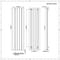 Radiatore di Design Verticale con Attacco Centrale - Alluminio - Antracite - 1800mm x 470mm x 46mm - 1342 Watt - Aurora