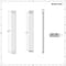 Hudson Reed Revive - Radiatore di Design in Alluminio Verticale (Pannello Doppio) 1800mm x 350mm - Antracite