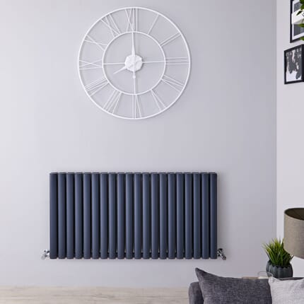 Radiatore di Design Orizzontale Moderno - Pannello Doppio - Antracite - 600mm x 1190mm - Revive Air