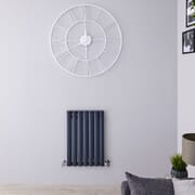 Radiatore di Design Orizzontale Moderno - Pannello Doppio - Antracite - 600mm x 410mm - Revive Air