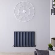 Radiatore di Design Orizzontale Moderno - Pannello Doppio - Antracite - 600mm x 830mm - Revive Air