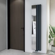 Radiatore di Design Verticale in Alluminio da 1800mm con Specchio - Scelta di Dimensioni e Finiture - Aris