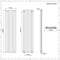 Radiatore di Design Verticale Doppio - Bianco - 1800mm x 470mm - Revive Air
