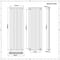 Radiatore di Design Verticale Doppio - Bianco - 1800mm x 590mm - Revive Air