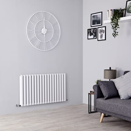 Radiatore di Design Orizzontale Doppio - Bianco - 600mm x 1070mm - Revive Air