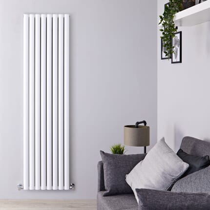 Radiatore di Design Verticale Doppio - Bianco - 1800mm x 470mm - Revive Air