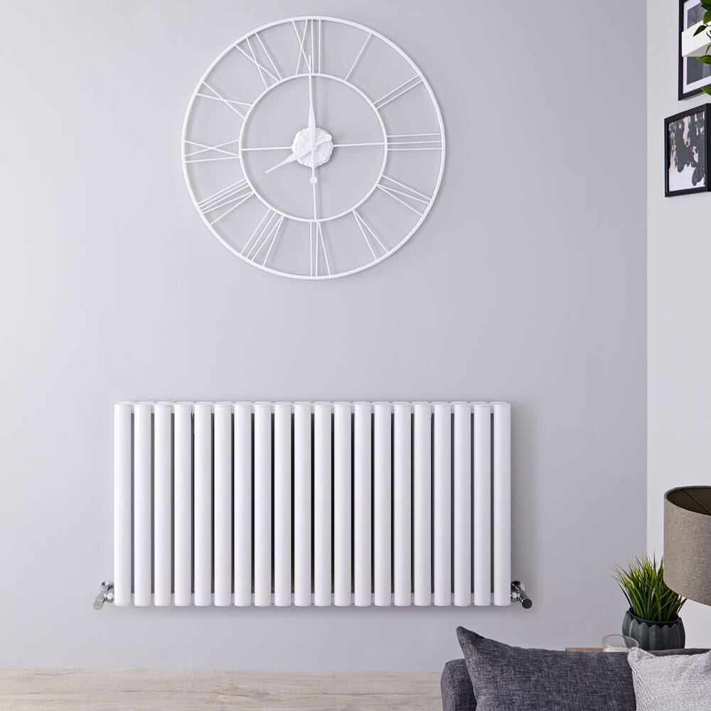 Radiatore di Design Orizzontale Doppio - Bianco - 600mm x 1190mm - Revive Air