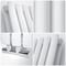 Radiatore di Design Orizzontale Bianco con Attacco Laterale - Colonne Ovali - Revive Caldae