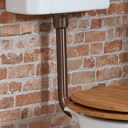 Kit di Scarico per Cassetta Bassa - Bronzo Lucidato ad Olio - Elizabeth