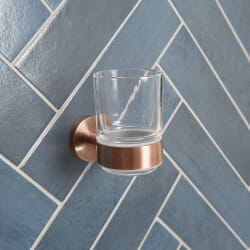 Bicchiere Porta Spazzolino Moderno - Bronzo Spazzolato - Amara