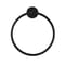 Porta Salviette ad Anello con Finitura Nera Opaca - Nox