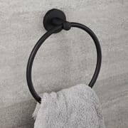 Porta Salviette ad Anello con Finitura Nera Opaca - Nox