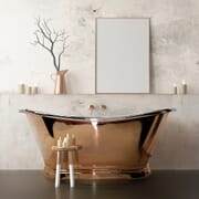 Vasca da Bagno a Doppia Estremità - Esterno in Rame/Interno di Nichel - Scelta di Dimensioni - Sienna