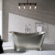 Vasca da Bagno a Doppia Estremità - Interno ed Esterno in Metallo - Scelta di Dimensioni - Sienna