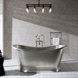 Vasca da Bagno a Doppia Estremità - Interno ed Esterno in Metallo - Scelta di Dimensioni - Sienna