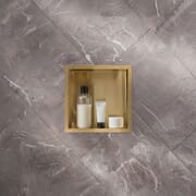 Nicchia Doccia a Muro per Bagno - 340mm - Quadrata con Mensola Portaoggetti - Scelta di Finiture