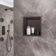 Nicchia Doccia a Muro per Bagno - 340mm - Quadrata con Mensola Portaoggetti - Scelta di Finiture