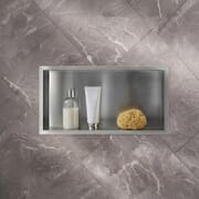 Nicchia Doccia a Muro per Bagno - 640mm x 340mm - Rettangolare con Mensola Portaoggetti - Scelta di Finiture