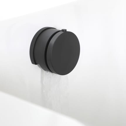 Erogatore Vasca Nero Per Troppopieno Con Piletta - Nox