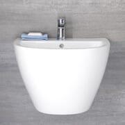 Lavabo Sospeso Moderno Monoforo 530mm x 440mm Ceramica Bianca - Ashbury