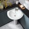 Lavabo Moderno Angolare su Colonna da 560mm - (1 foro per la Rubinetteria) - Belstone