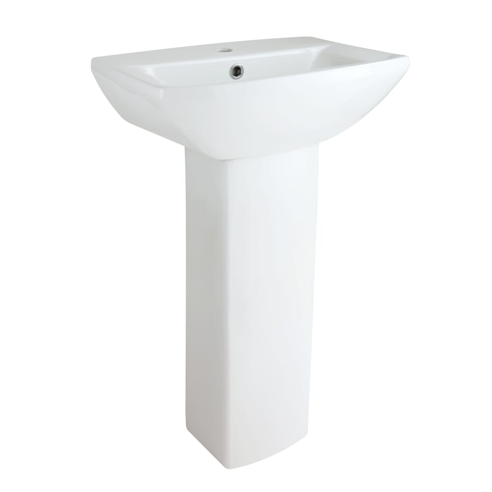 Lavabo su Colonna Moderno da 500mm - (1 foro per Rubinetteria) - Halwell