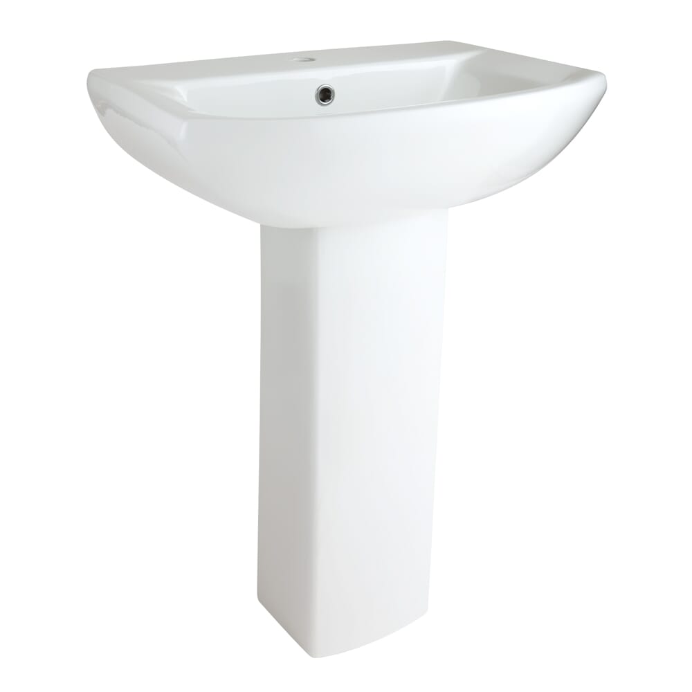 Lavabo su Colonna Moderno da 600mm - (1 foro per Rubinetteria) - Halwell