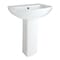Lavabo su Colonna Moderno da 600mm - (1 foro per Rubinetteria) - Halwell