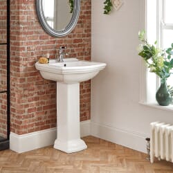 Lavabo Monoforo Tradizionale su Colonna - 605mm - Chester