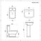 Set Bagno Classico Completo di Lavabo Monoforo su Colonna, Sanitario con Cassetta in Ceramica Bianca e Copriwater - Chester