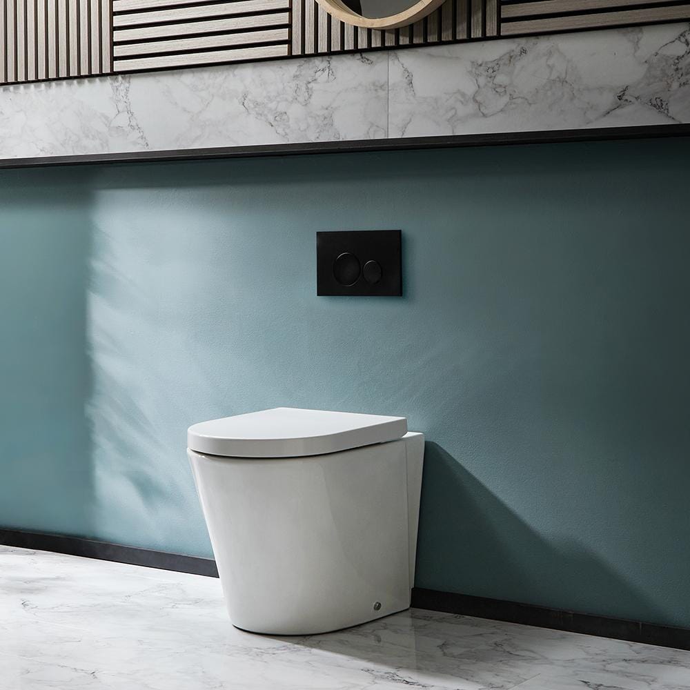 Sanitario Bagno WC Ovale 460x360x565mm con Sedile Copri WC Soft Close -  Alswear
