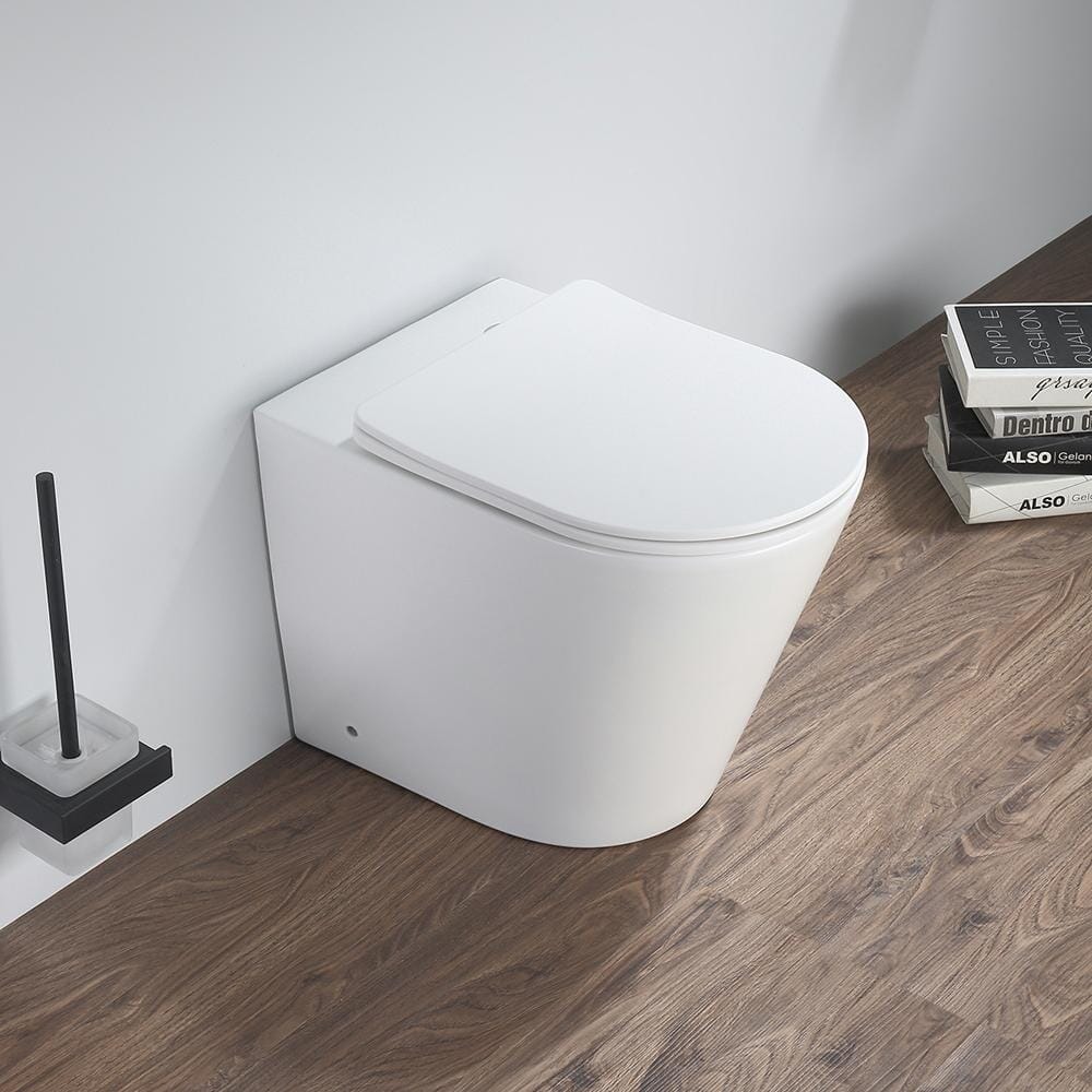 Sanitario WC Moderno a Parete con Sedile a Chiusura Ammortizzata - Bianco
 - Colby
